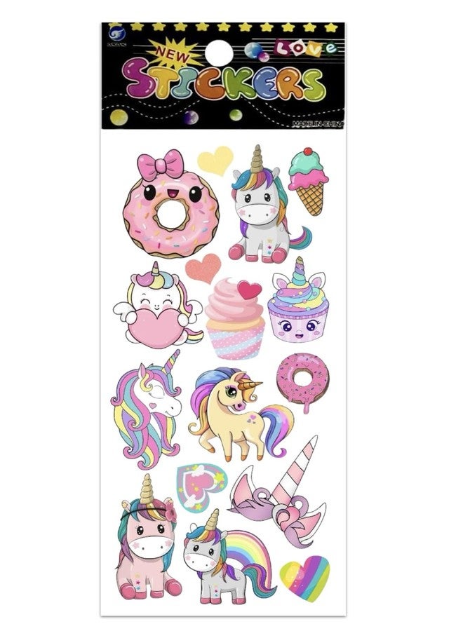 Le Delite Combo Gift Pack of 10 Items diary with fur pouch, geometry box case unicorn Stationery Set for Girls Kids, cute fancy stylish pen pencil & eraser - Image 5